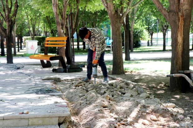 بهبود منظر شهری با شروع عملیات اجرایی بهسازی پارک‌های منطقه ۶ شیراز/ مسعود قادری‌اردکانی: بهسازی و زیباسازی پارک‌ها و بوستان‌های شهری جهت رفاه شهروندان در دستورکار شهرداری قرار دارد