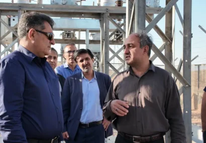 بازسازی تاسیسات برقی گویم شیراز در جنگ اخیر بازدید شد/ قائدی: بازگشت این پُست به مدار نقش موثری در پایداری شبکه تامین دارد